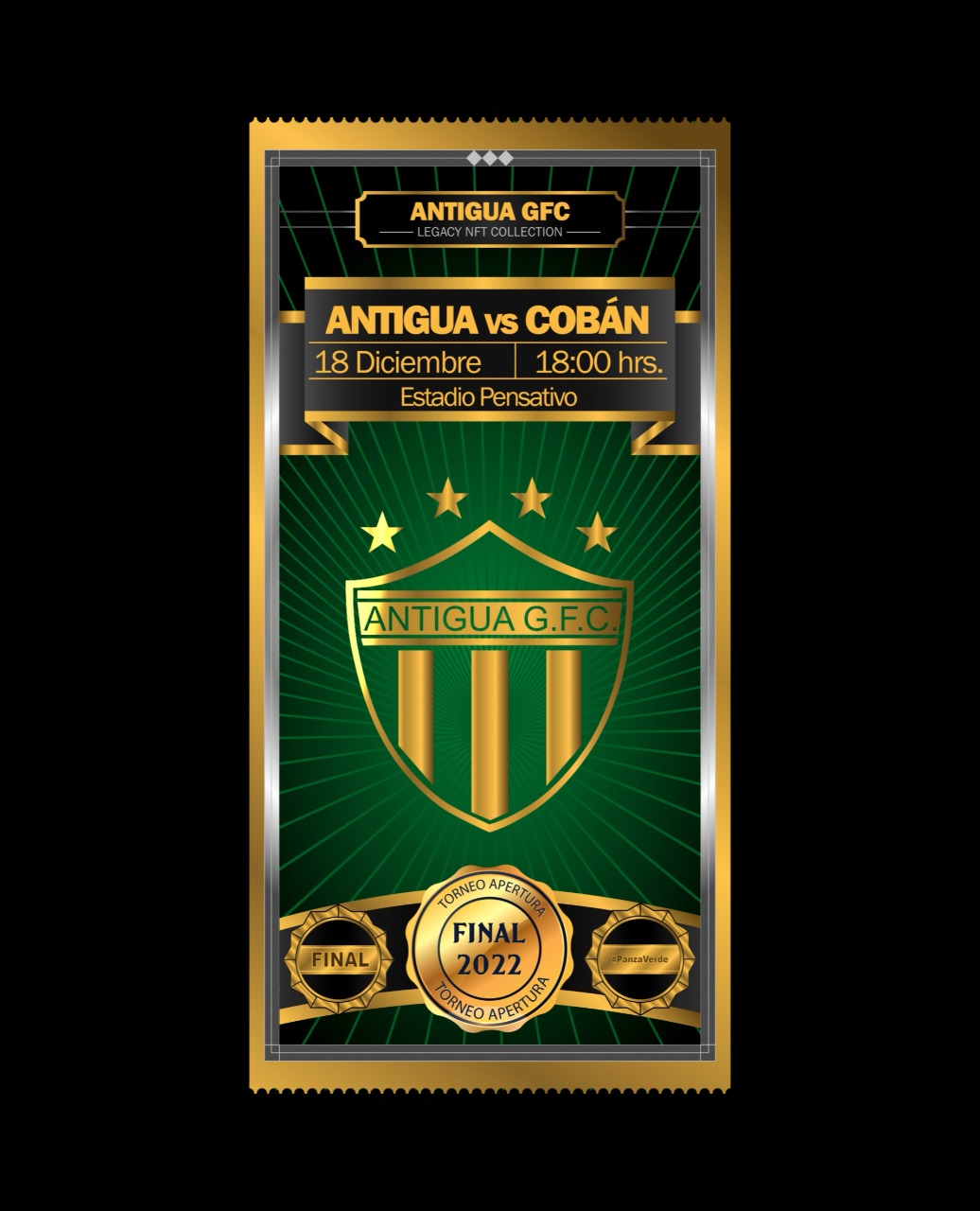 Antigua GFC - Ticket Conmemorativo Antigua vs Coban asset