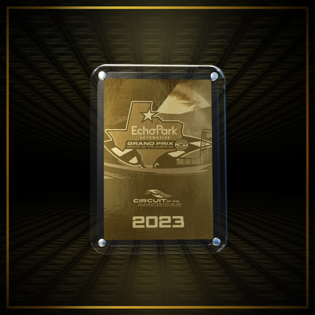 COTA EchoPark Automotive Grand Prix Commemorative Ticket - Gold asset