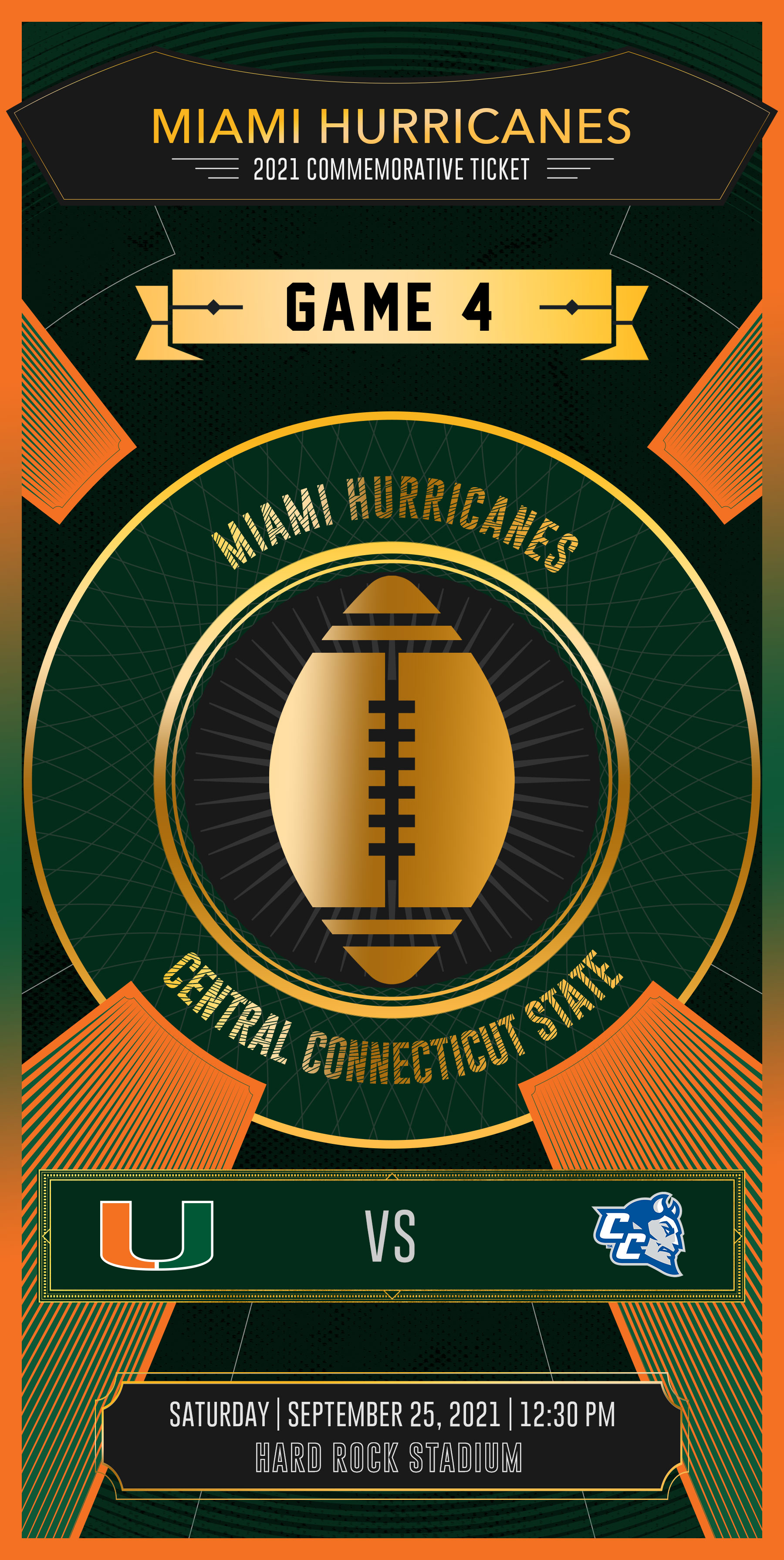 Game 4 Commemorative Ticket - Miami vs. Central Connecticut State