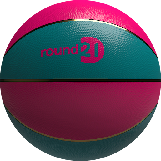 Turquoise & Deep Pink RareBall